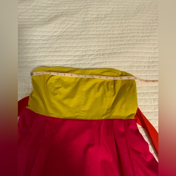 Maeve Anthropologie Parading Hues Strapless Color Block Dress Size 4 - Picture 15 of 16